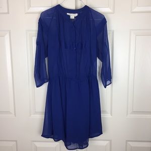 Staring At Stars Tunic Dress Sheer Button Down Top